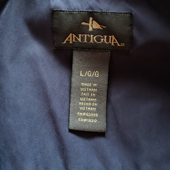 90s vintages Antigua navy pullover windbreaker - Picture 4 of 4